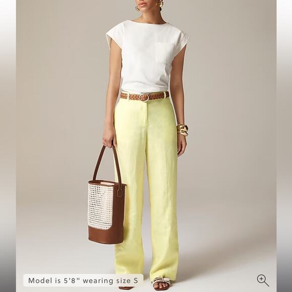 J.Crew Petite Harbor pant in linen - Picture 1 of 9